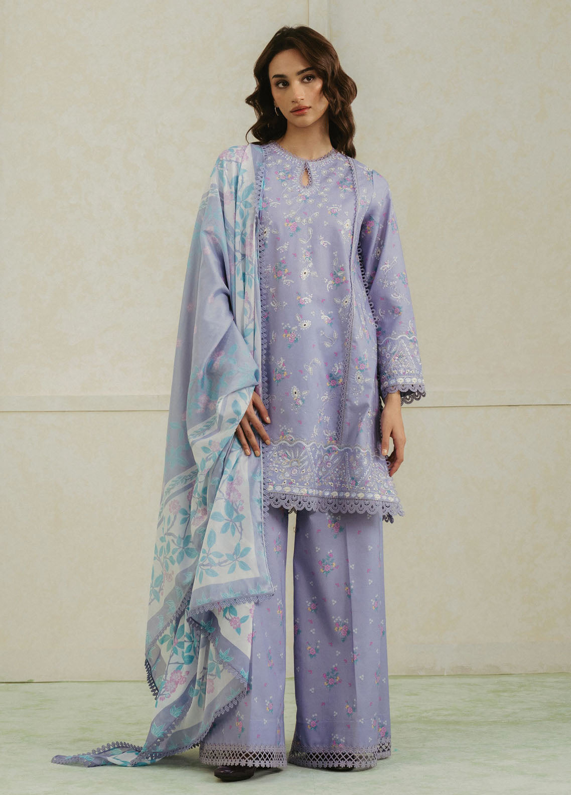 Amore by Ayzel Embroidered Lawn Suit Unstitched 3 Piece AAF25AS D-05 Auburn