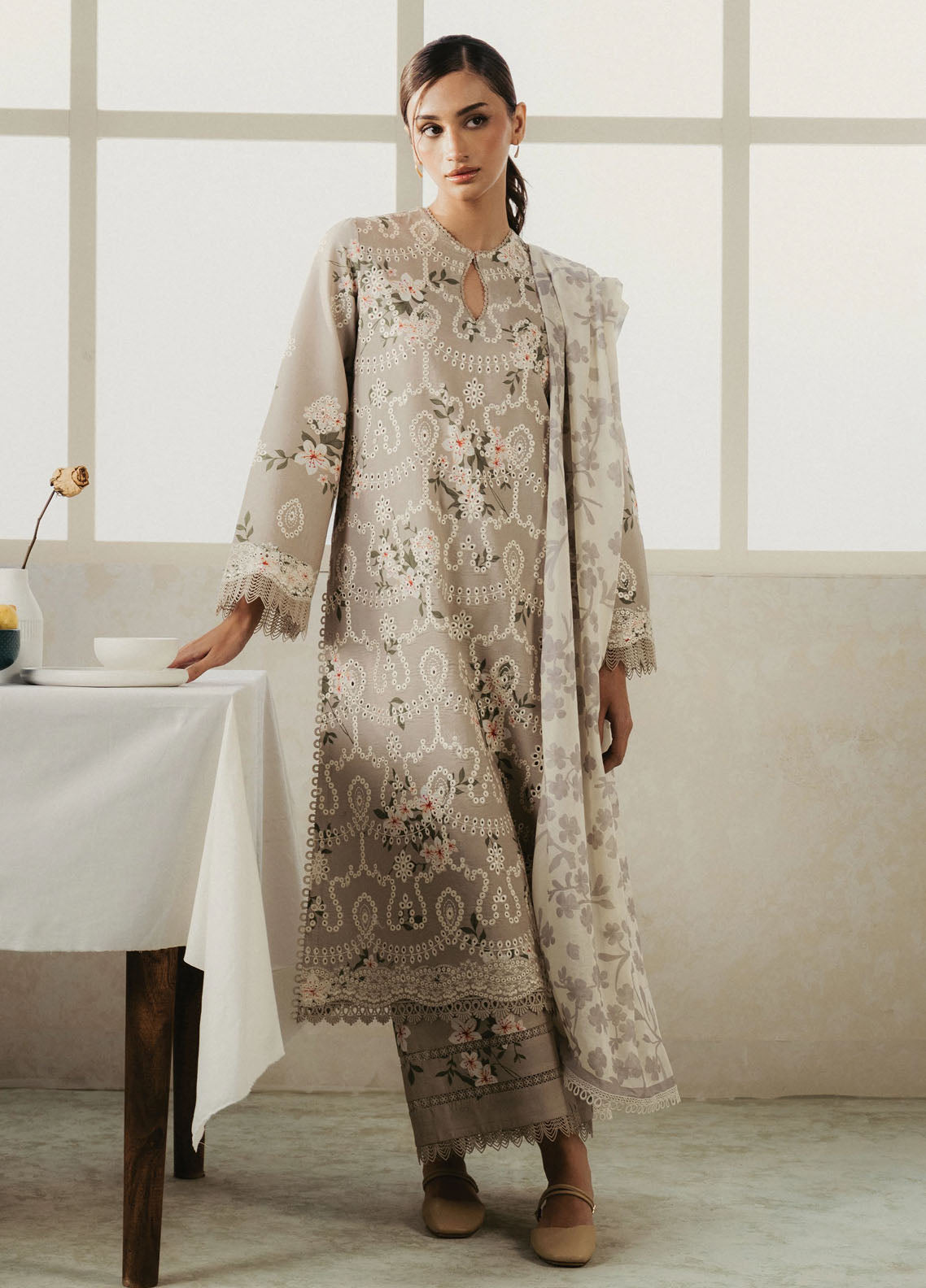 Amore by Ayzel Embroidered Lawn Suit Unstitched 3 Piece AAF25AS D-06 Opal