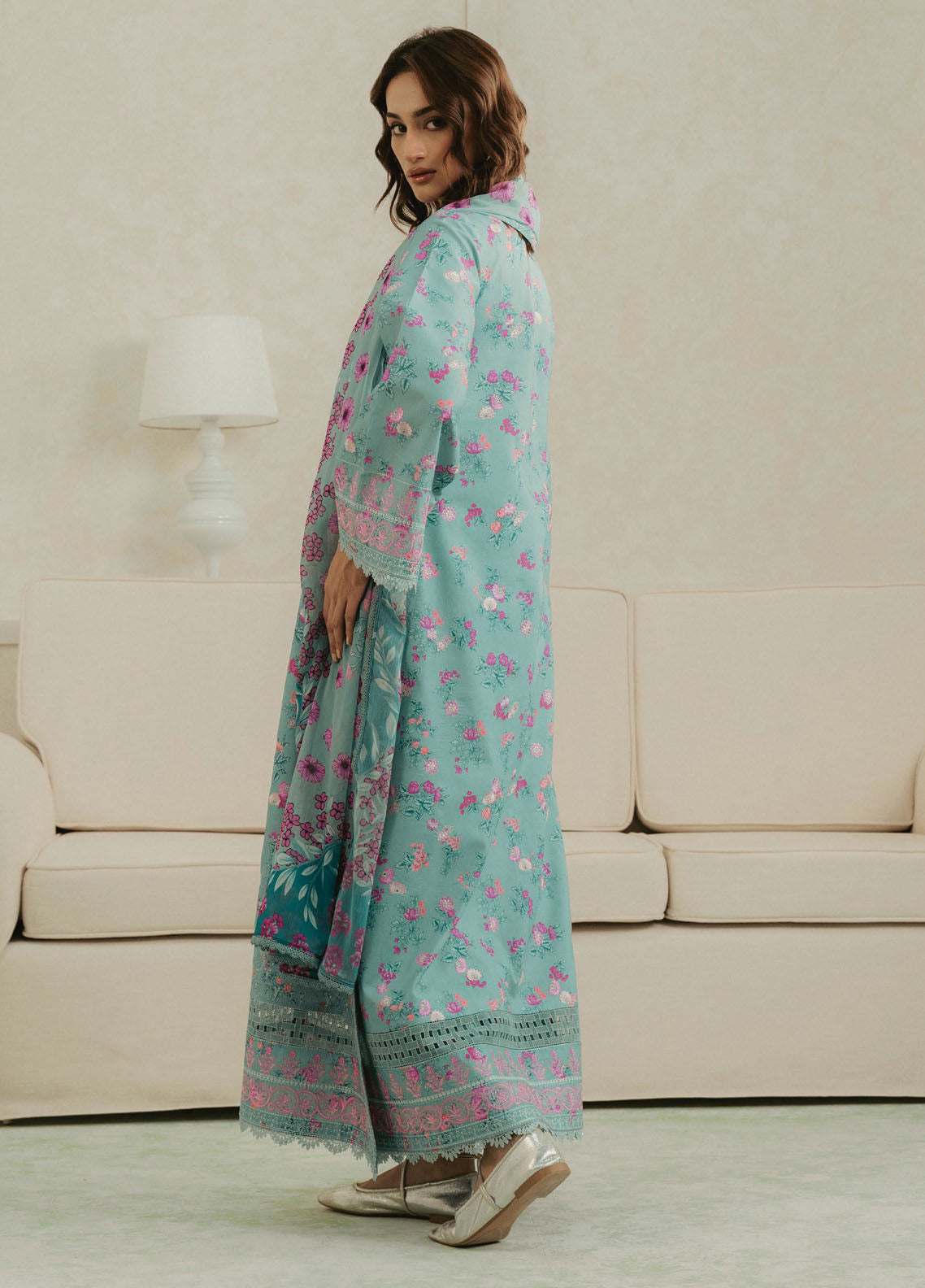 Amore by Ayzel Embroidered Lawn Suit Unstitched 3 Piece AAF25AS D-07 Gleam