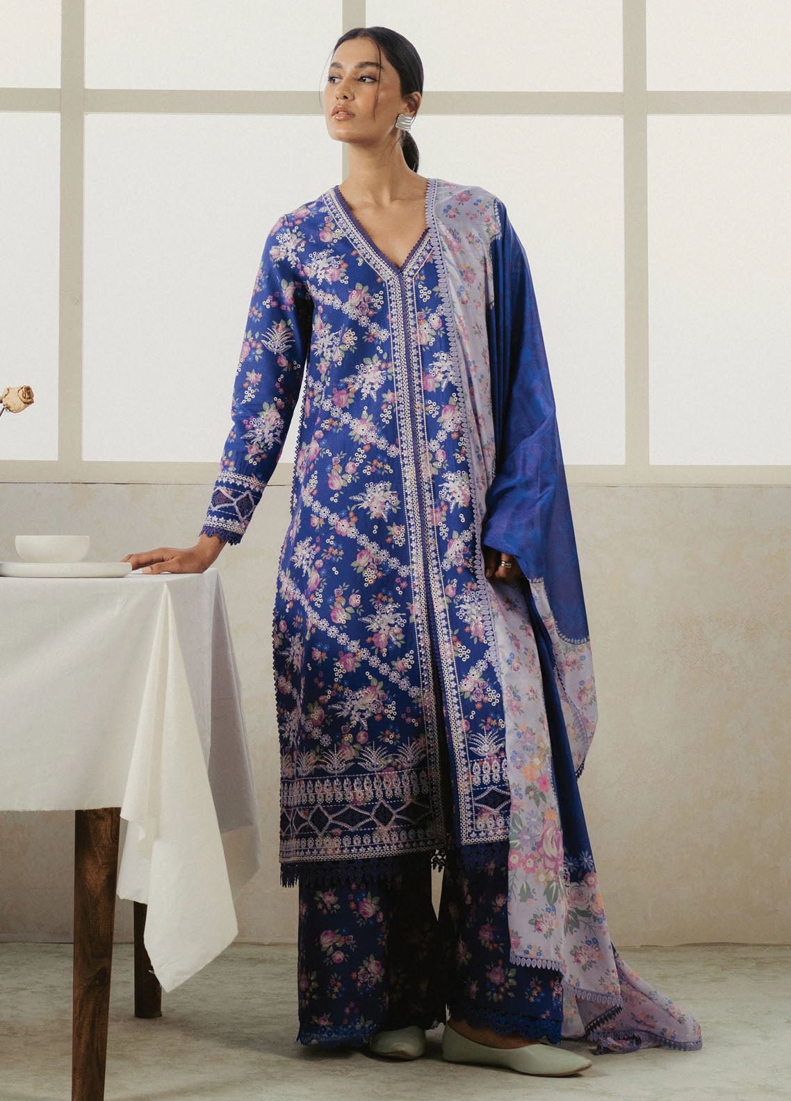 Amore by Ayzel Embroidered Lawn Suit Unstitched 3 Piece AAF25AS D-09 Celete