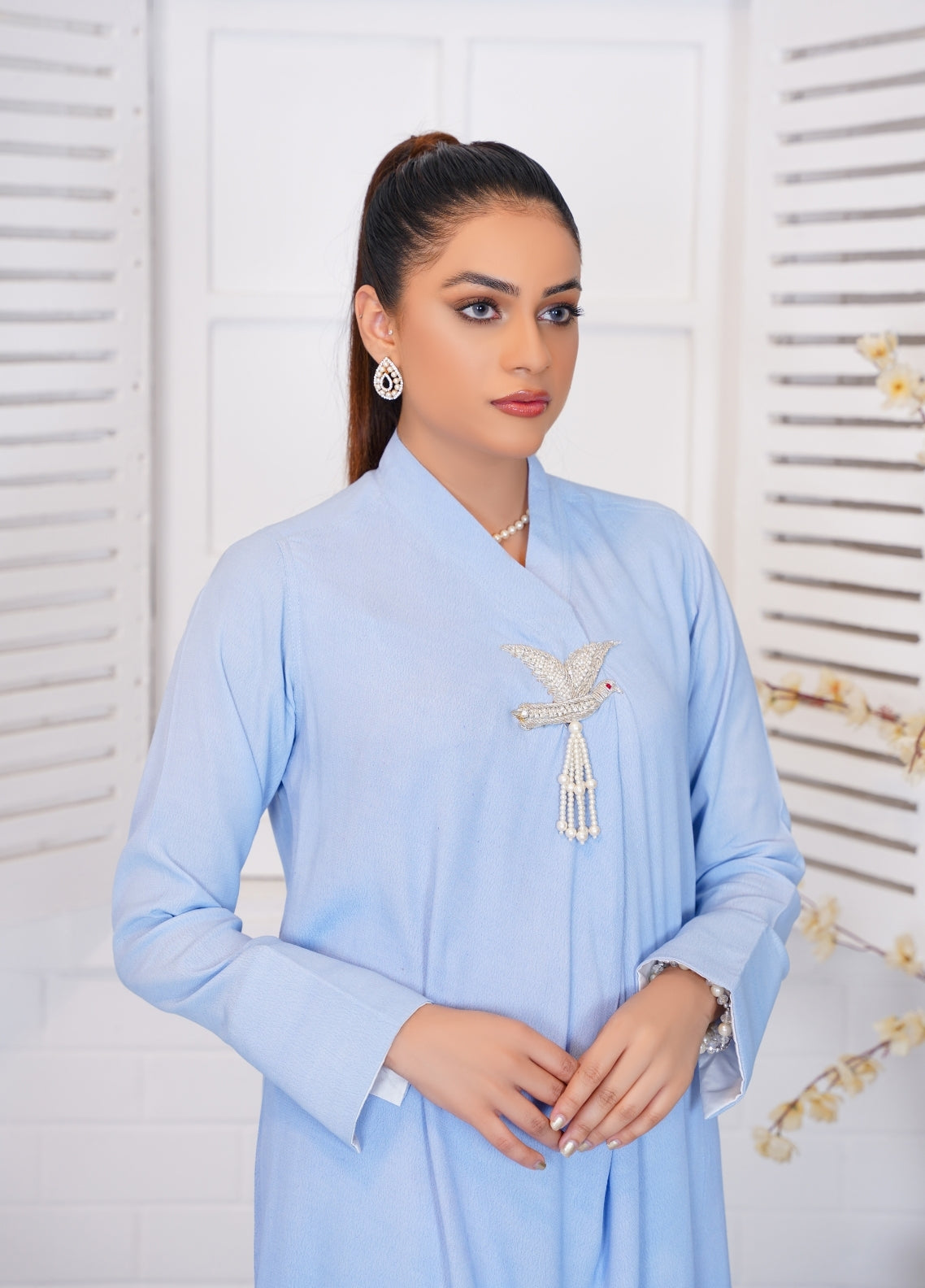 Anayra Amal Pret Embellished Grip Georgette 2 Piece Suit Subh-e-Nau