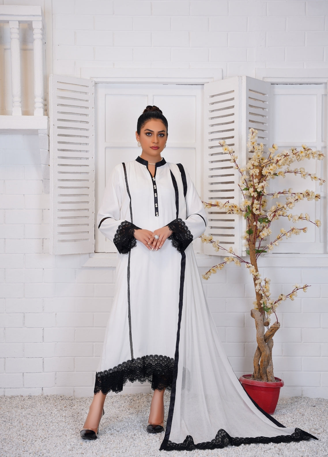 Anayra Amal Pret Embellished Grip Georgette 3 Piece Suit Noor