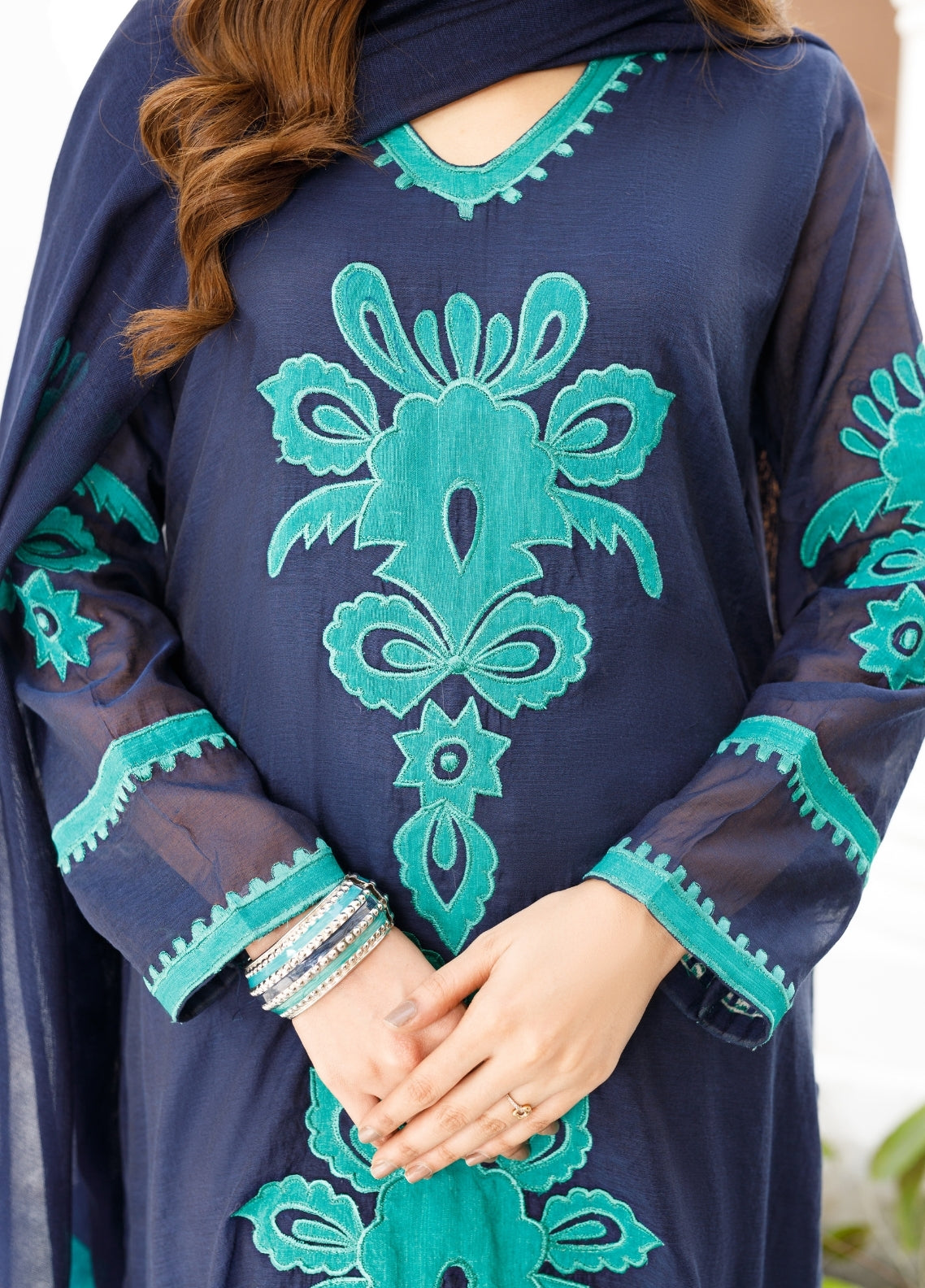 Anayra Amal Pret Embellished Paper Silk 3 Piece Suit Uraan