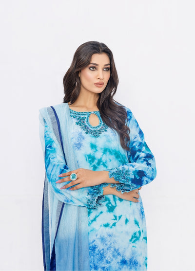 Anayra Amal Pret Embroidered Dull Silk 3 Piece Suit Aabshaar