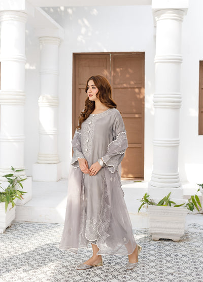 Anayra Amal Pret Embroidered Dull Silk 3 Piece Suit Abr