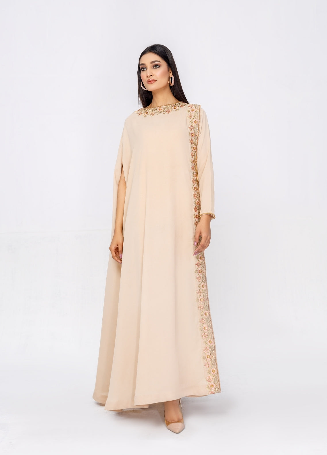 Anayra Amal Pret Embroidered Grip Georgette Kurti Uns