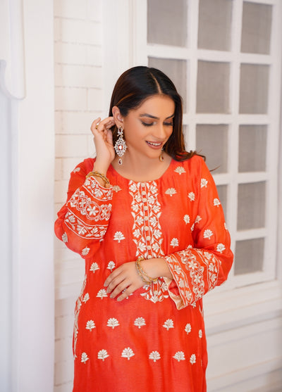 Anayra Amal Pret Embroidered Khaadi Net 3 Piece Suit Gulshan