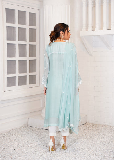 Anayra Amal Pret Embroidered Khaadi Net 3 Piece Suit Zeenat