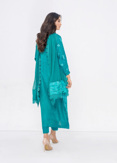 Anayra Amal Pret Embroidered Korean Silk 3 Piece Suit Tabeer