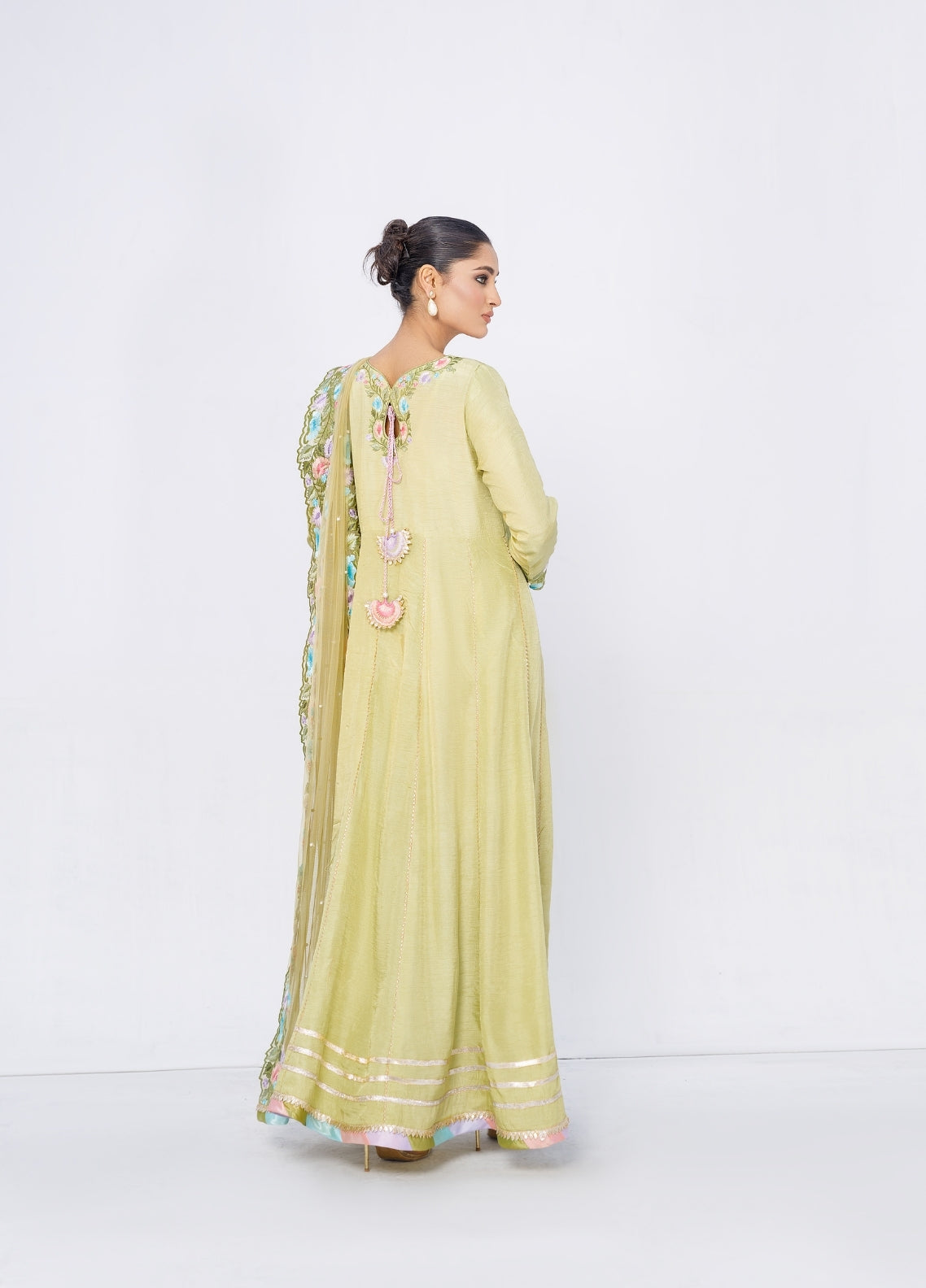 Anayra Amal Pret Embroidered Korean Silk 3 Piece Suit Vasl