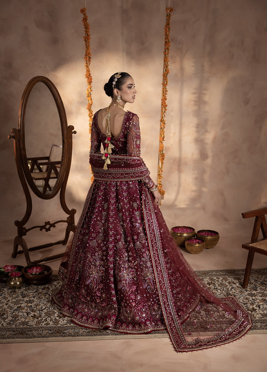 Anayra Amal Pret Embroidered Net 3 Piece Suit Uroosa