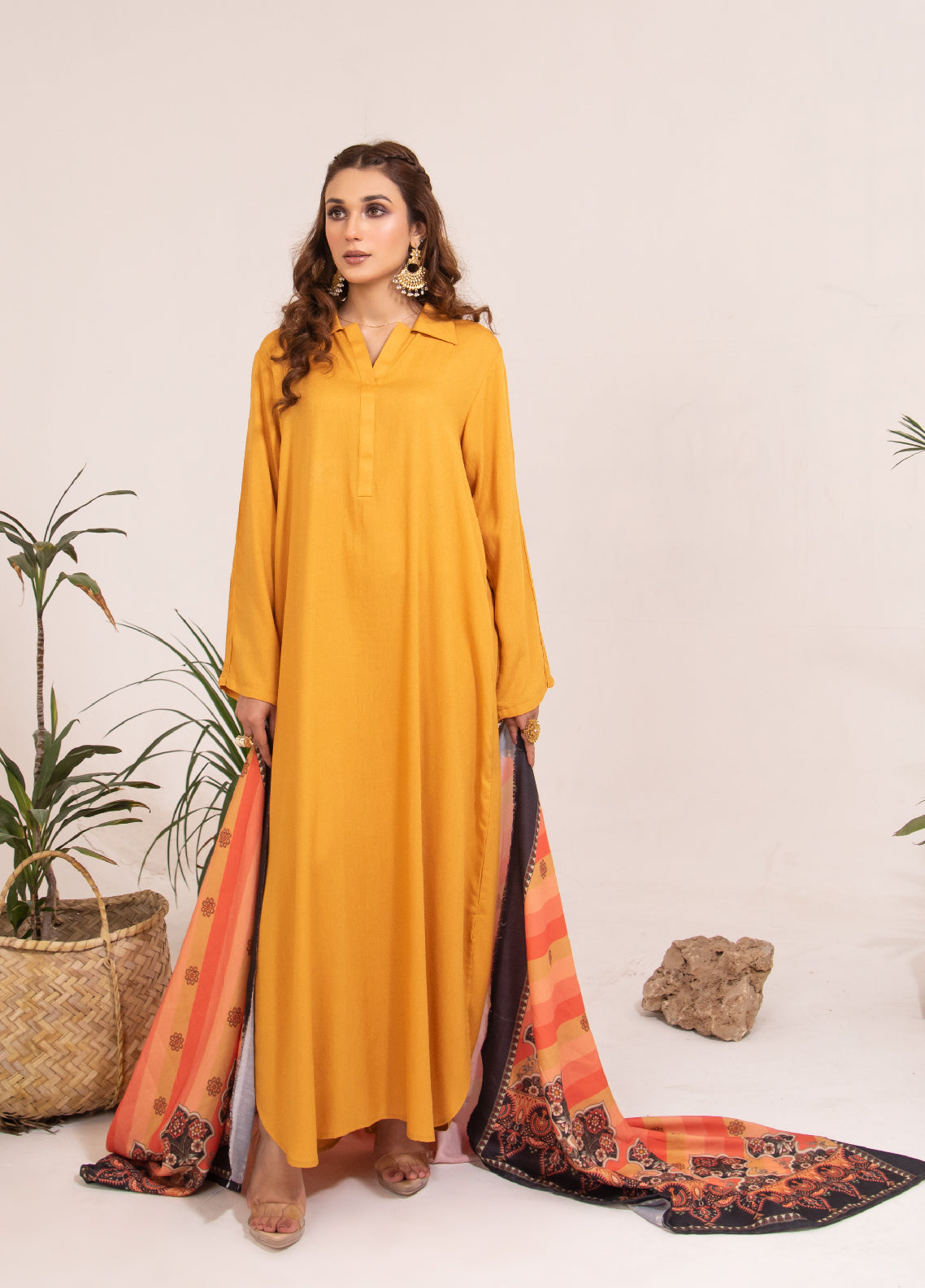 Apricity By Pashmire Pret Solid 3 Piece Suit Aurora