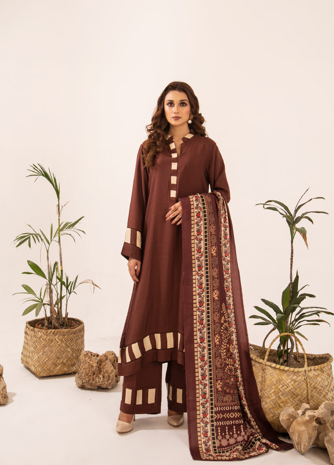 Apricity By Pashmire Pret Solid 3 Piece Suit Inara