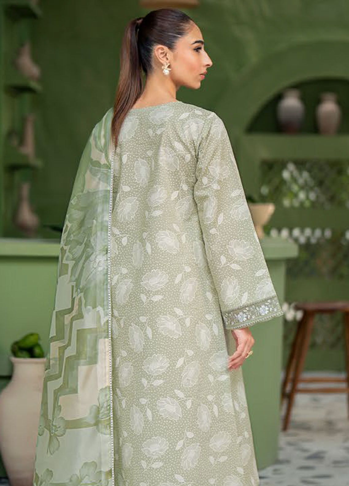 Artisan by Seran Unstitched Lawn Spring Summer Collection 2025 D-02 Pistache