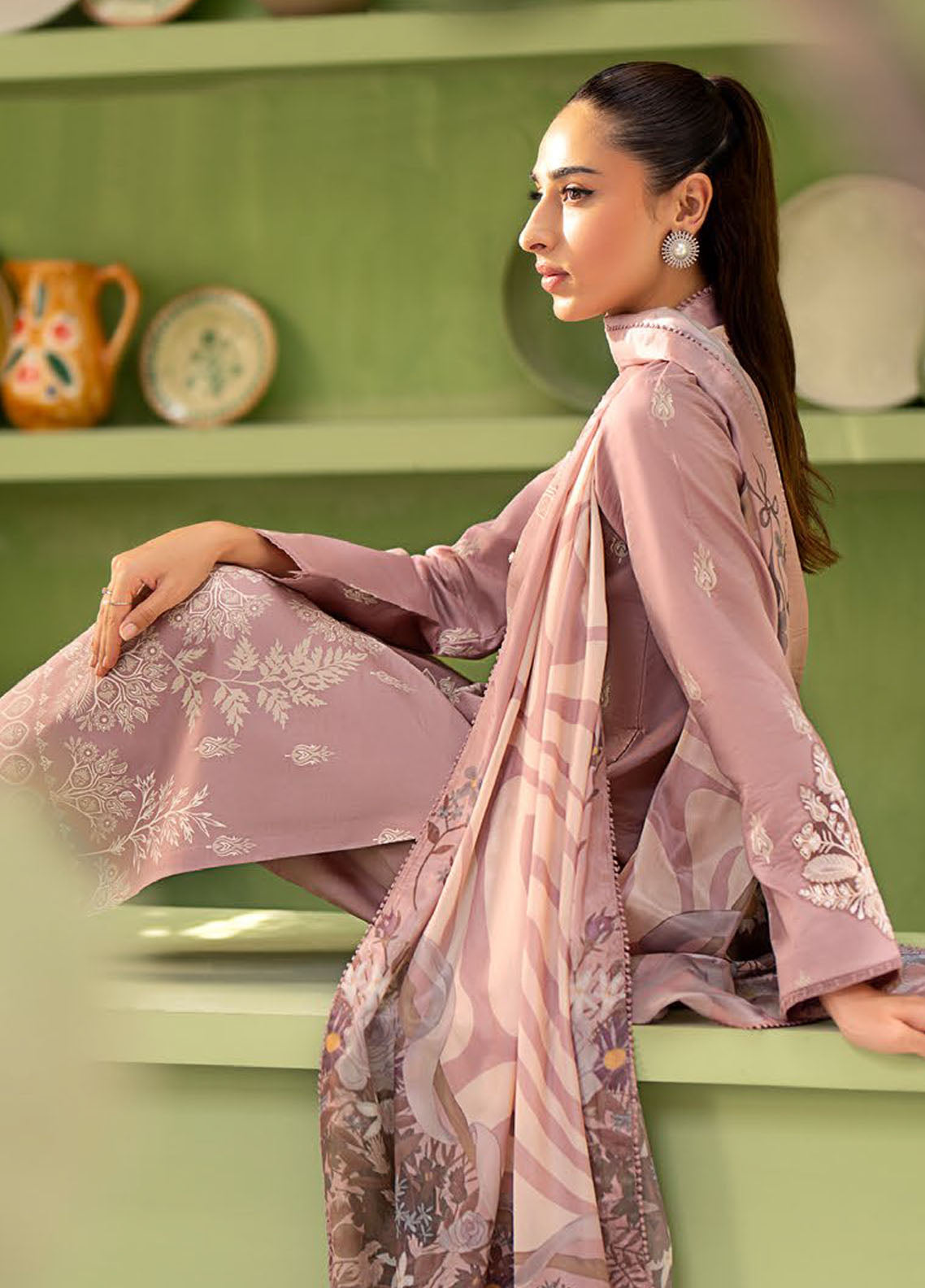 Artisan by Seran Unstitched Lawn Spring Summer Collection 2025 D-03 Fleur