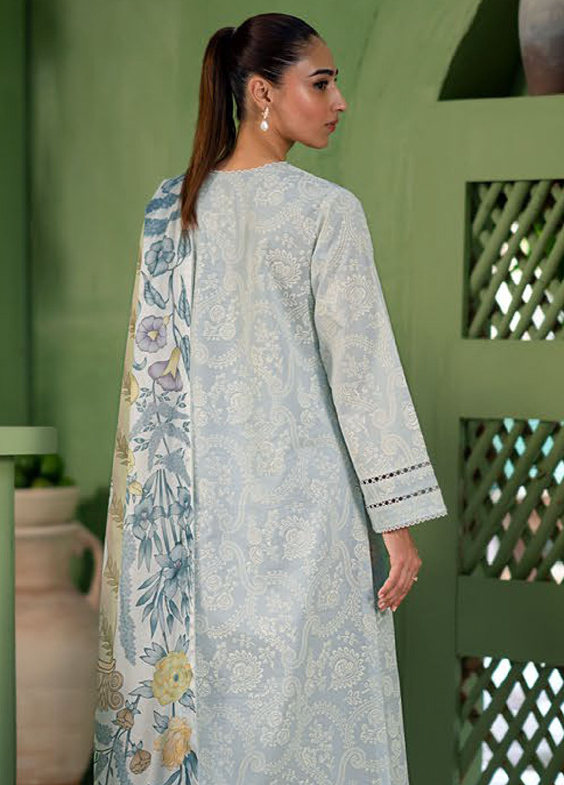 Artisan by Seran Unstitched Lawn Spring Summer Collection 2025 D-05 Glace