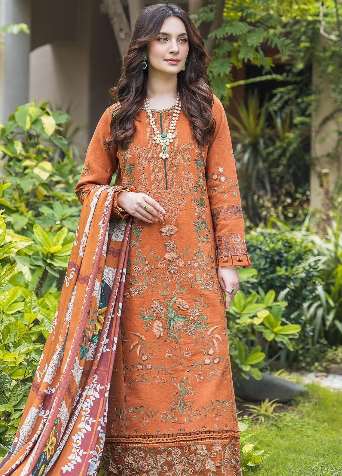 Asifa and Nabeel Luxury Winter Collection 2024 Vol-2 Caramel WL-01