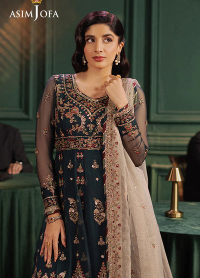 Asim Jofa Embroidered Chiffon Suits Unstitched 2 Piece AJPF-39