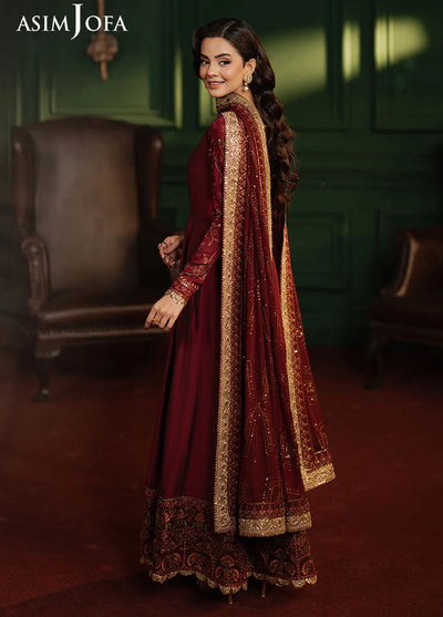 Asim Jofa Embroidered Cotton Silk Suits Unstitched 2 Piece AJPF-15