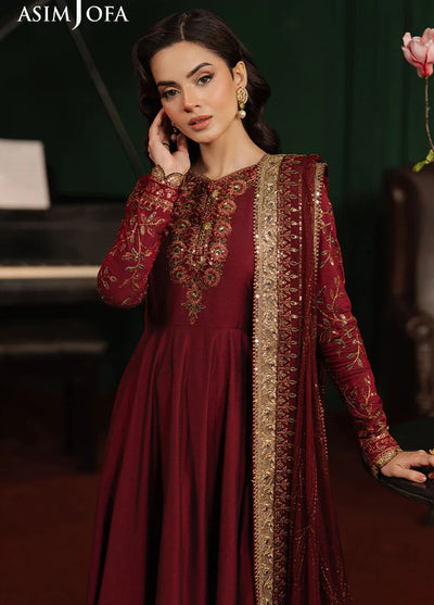 Asim Jofa Embroidered Cotton Silk Suits Unstitched 2 Piece AJPF-15