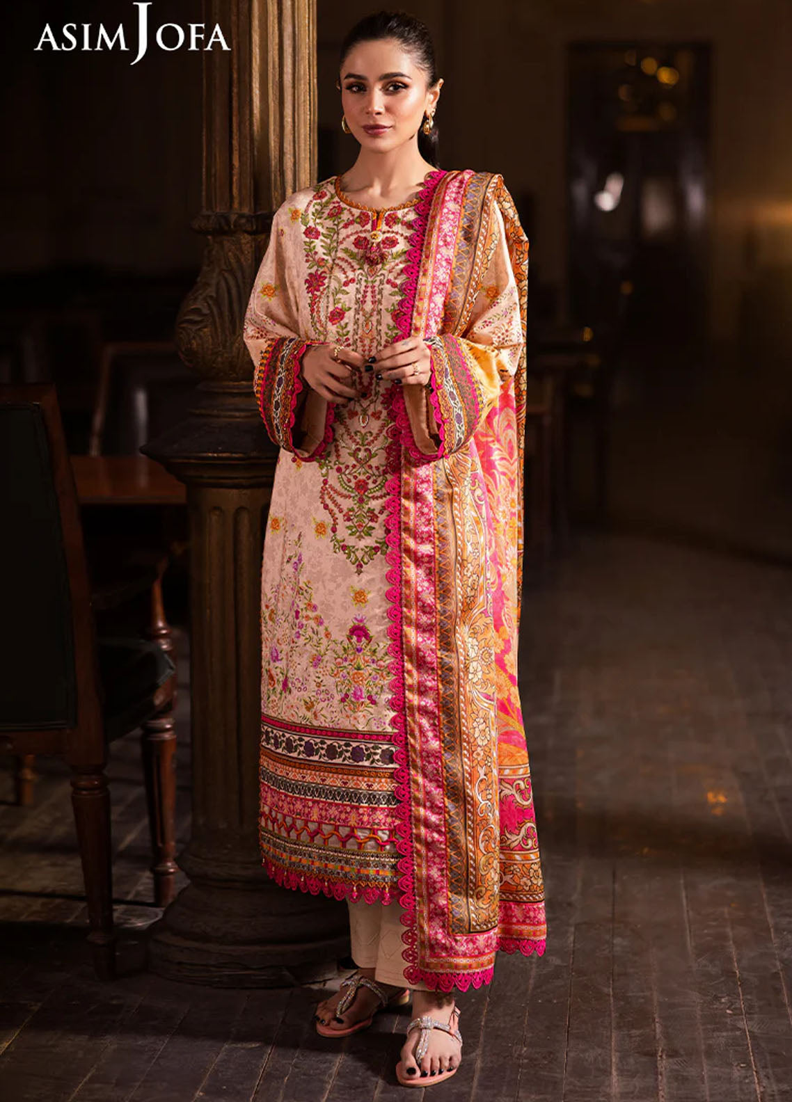 Asim Jofa Embroidered Lawn Suits Unstitched 3 Piece AJUBJ-02