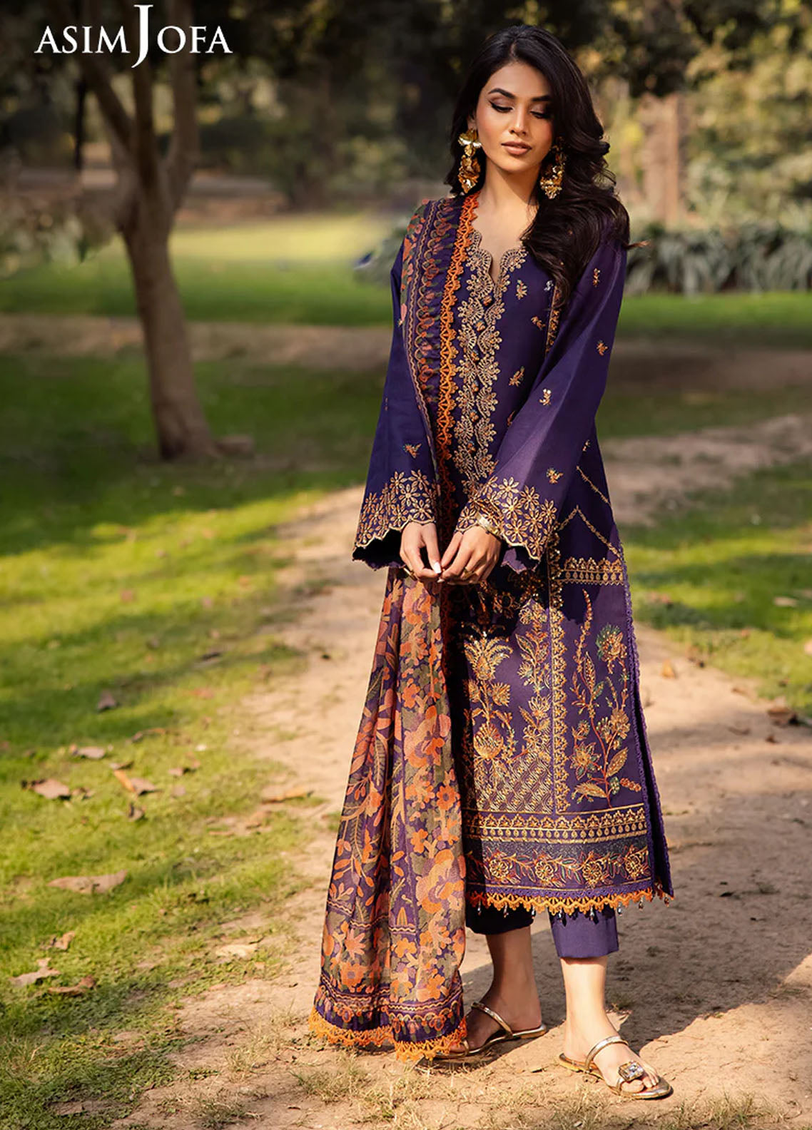 Asim Jofa Embroidered Lawn Suits Unstitched 3 Piece AJUBJ-15