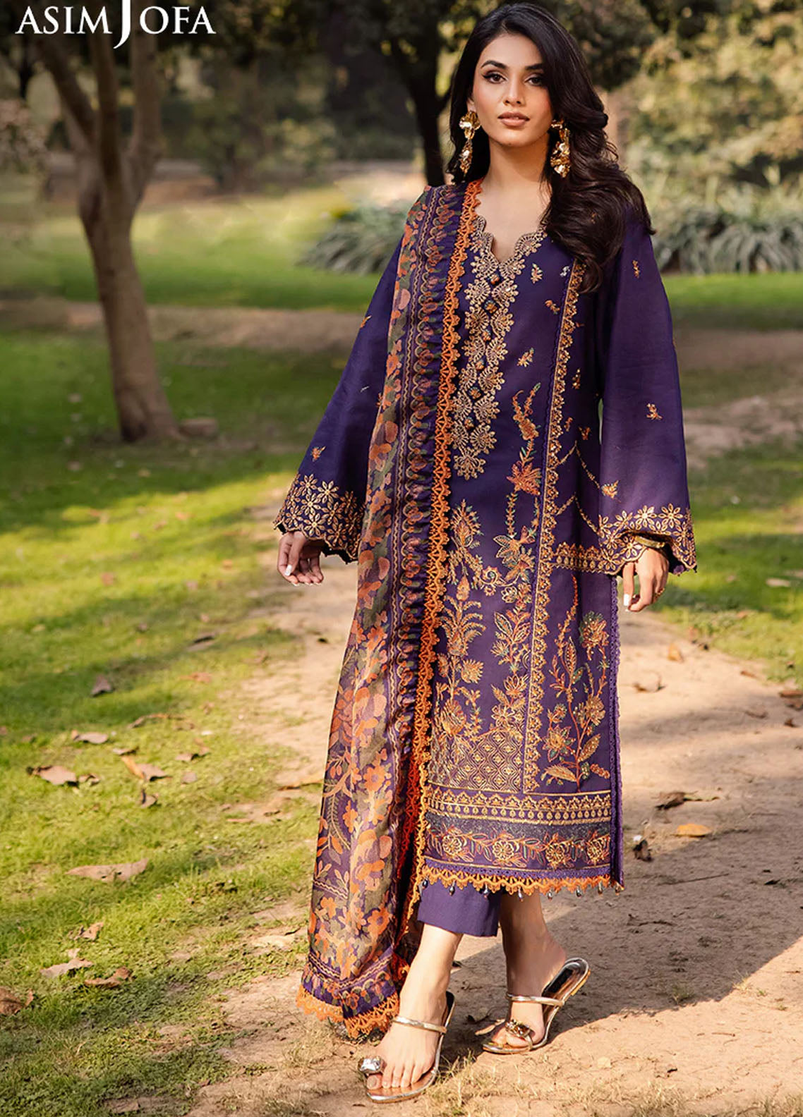 Asim Jofa Embroidered Lawn Suits Unstitched 3 Piece AJUBJ-15