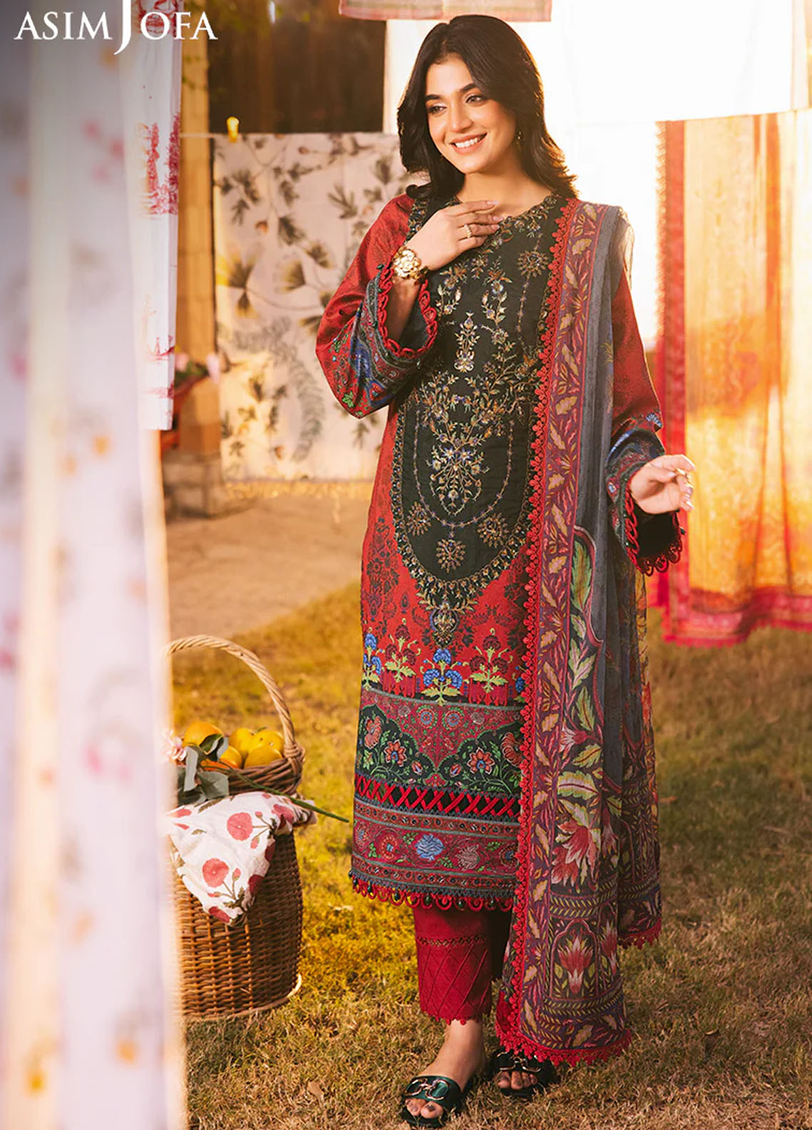 Asim Jofa Embroidered Lawn Suits Unstitched 3 Piece AJUBJ-06