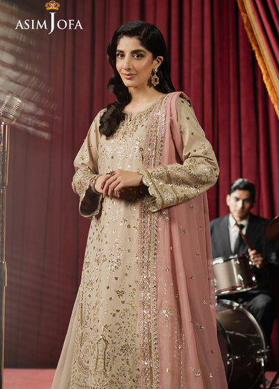 Asim Jofa Embroidered Raw Silk Suits Unstitched 3 Piece AJPF-24