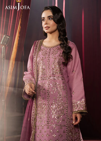 Asim Jofa Embroidered Silk Suits Unstitched 3 Piece AJPF-14