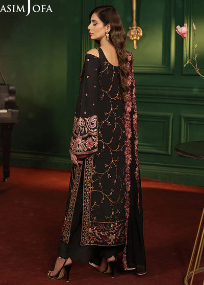 Asim Jofa Embroidered Silk Suits Unstitched 3 Piece AJPF-19