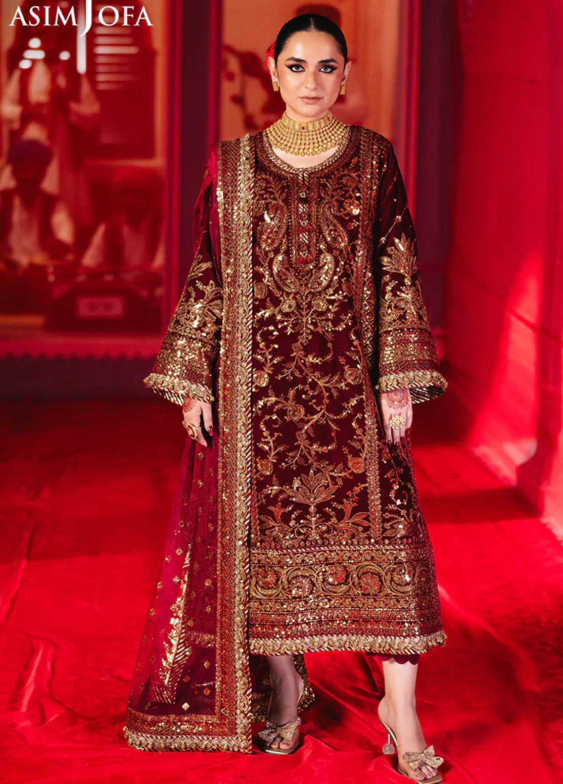 Asim Jofa Makhmal Unstitched Luxury Collection 2024 AJMV-02