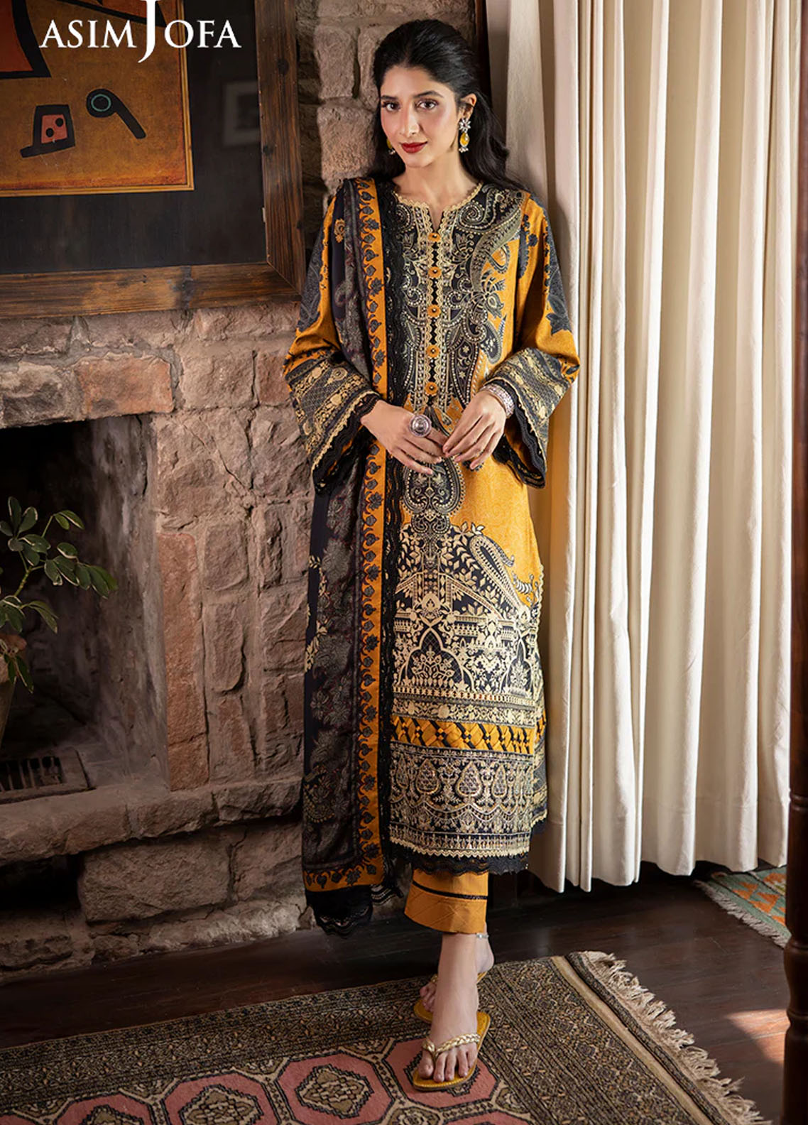 Asim Jofa Unstitched Winter Collection 2024 AJUW-23-UNS