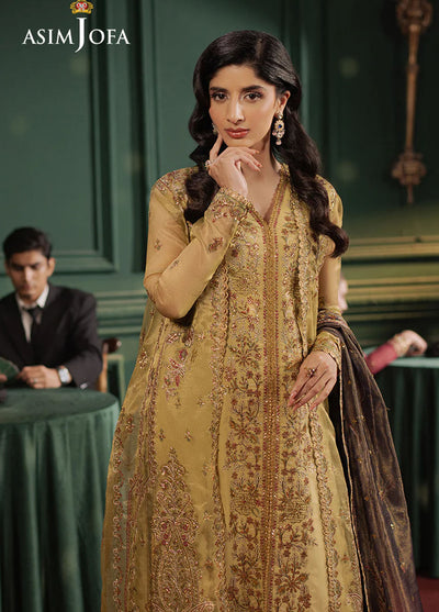 Asim Jofa Embroidered Zari Net Suits Unstitched 3 Piece AJPF-26