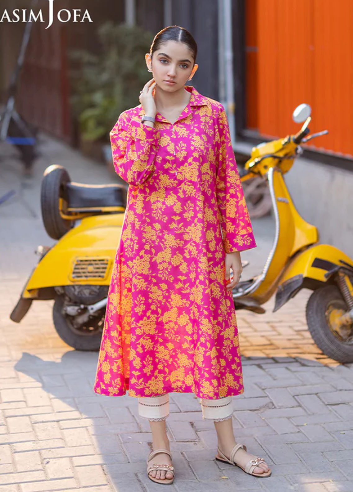 Asim Jofa Pret Casual Cambric Kurti AJ24E AJPB-14