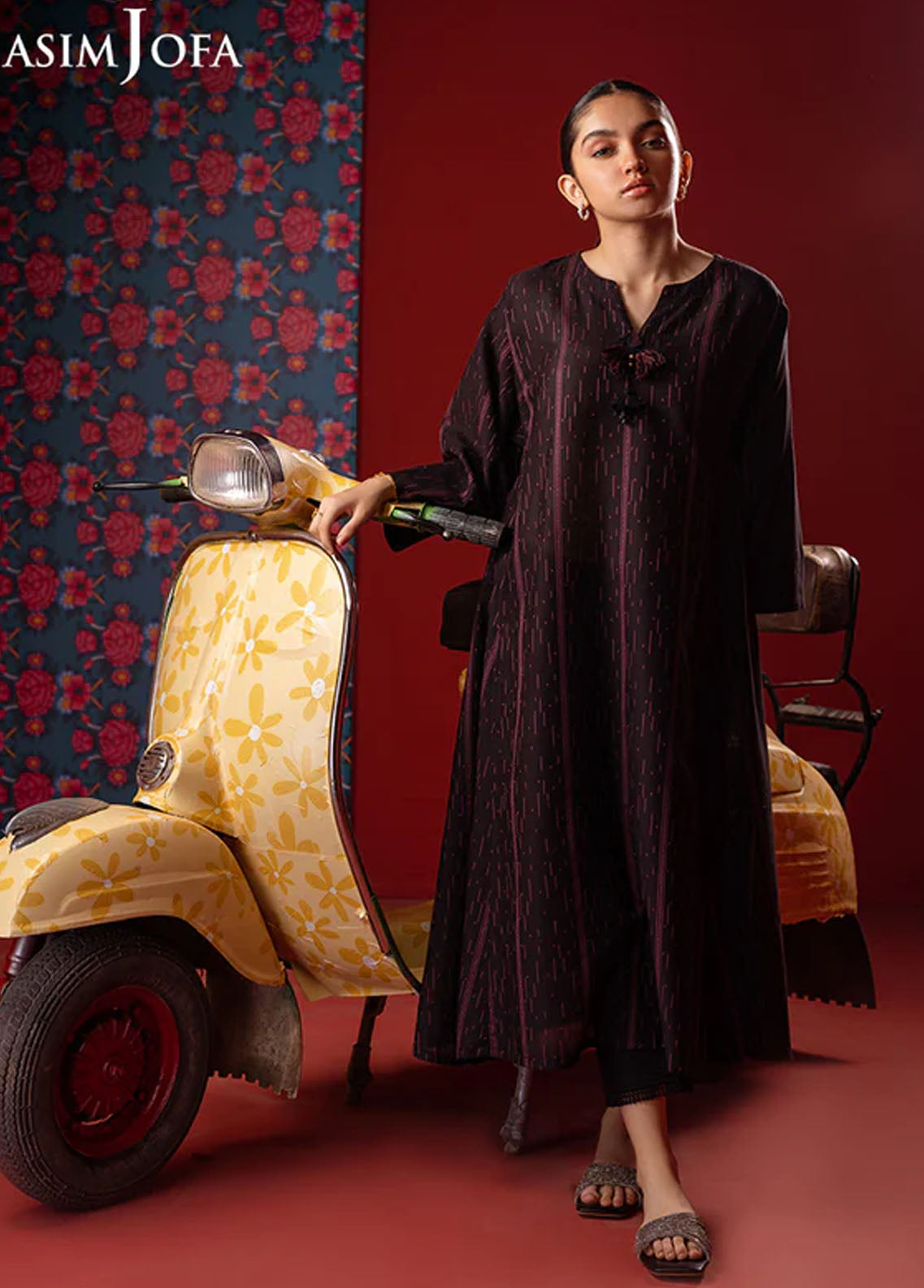 Asim Jofa Pret Casual Jacquard Kurti AJ24E AJPB-01