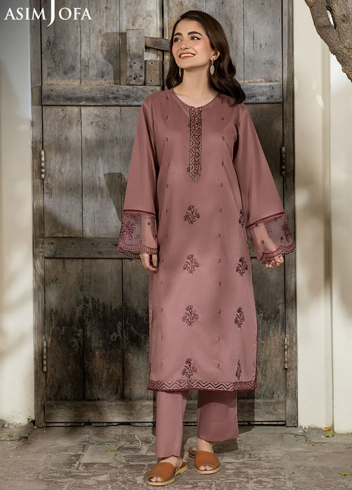 Asim Jofa Pret Embroidered Cambric 2 Piece Suit AJPB-100