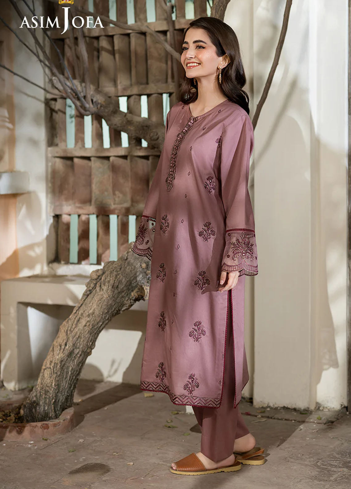 Asim Jofa Pret Embroidered Cambric 2 Piece Suit AJPB-100