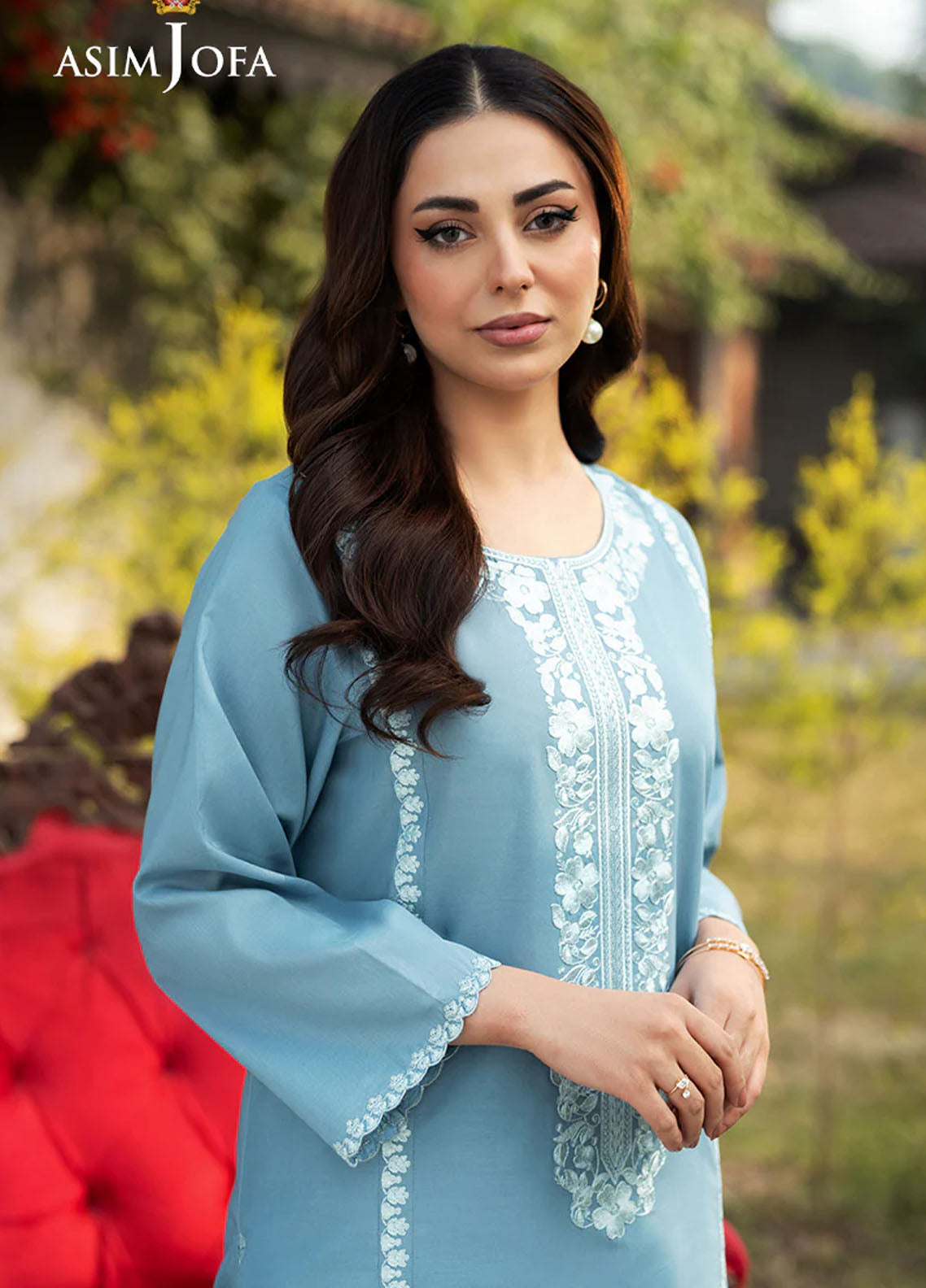 Asim Jofa Pret Embroidered Cambric 2 Piece Suit AJPB-101