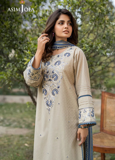 Asim Jofa Pret Embroidered Jacquard 3 Piece Suit AJPB-109