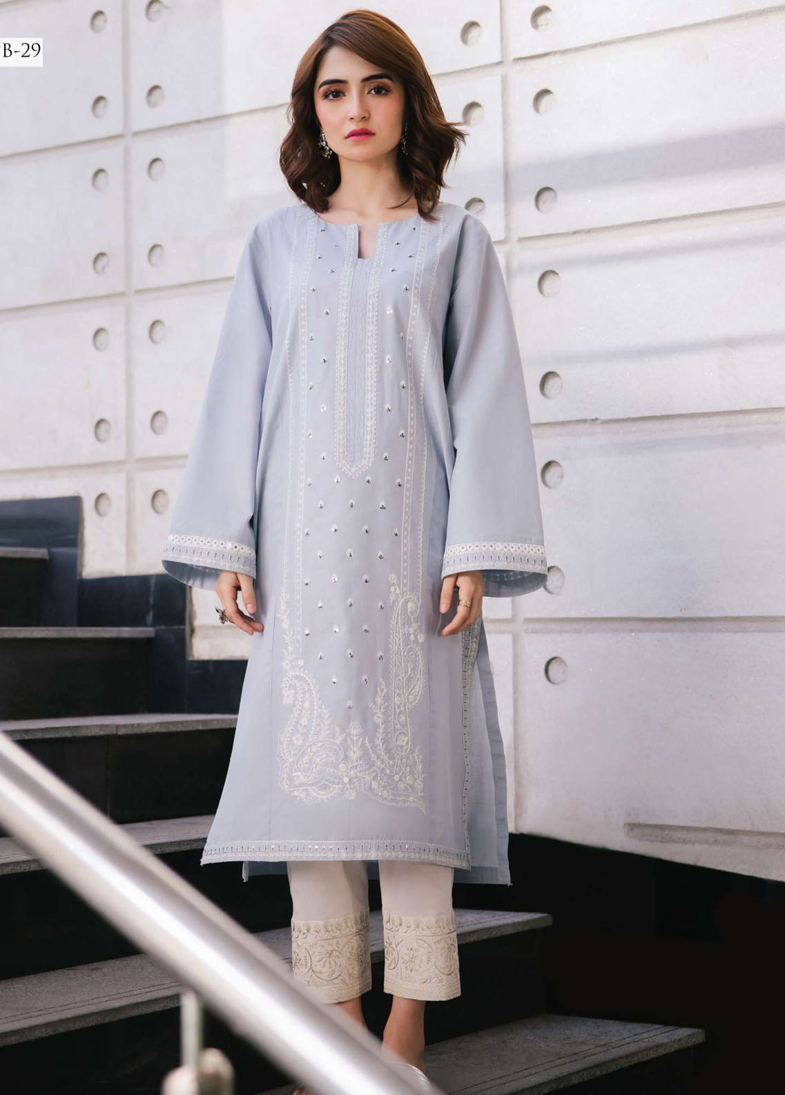 Asim Jofa Pret Embroidered Lawn Kurti AJ24-E2 AJPB-23