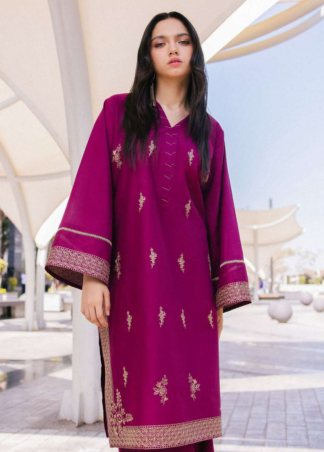 Asim Jofa Pret Embroidered Lawn 2 Piece Suit AJ24-E2 AJPB-36