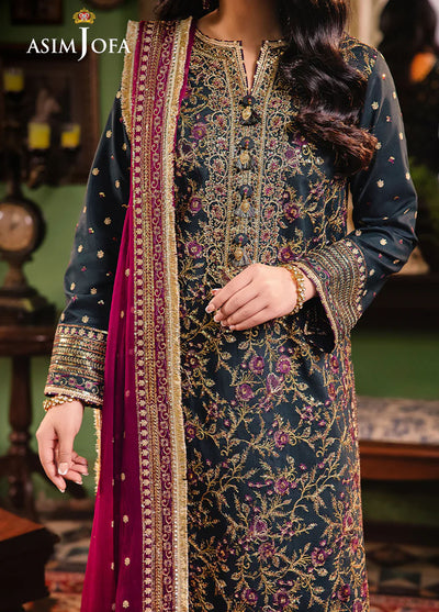 Afsanay Pret by Asim Jofa Embroidered Twisted Lawn 3 Piece Suit AJLP-01