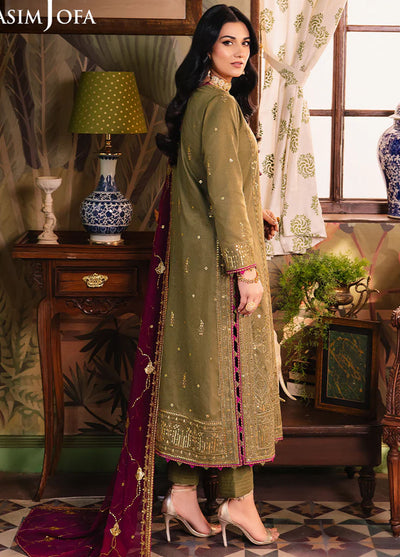 Afsanay Pret by Asim Jofa Embroidered Twisted Lawn 3 Piece Suit AJLP-08