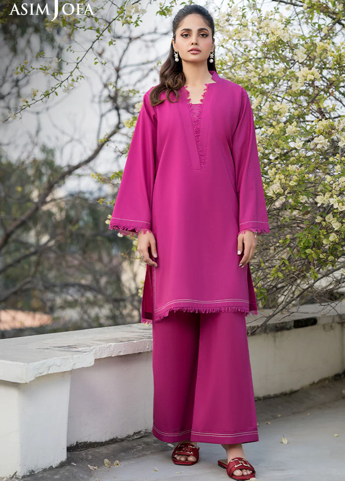 Asim Jofa Pret Solid Cambric 2 Piece Suit AJPB-124