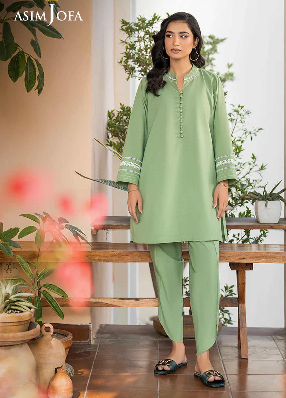 Asim Jofa Pret Solid Cambric 2 Piece Suit AJPB-125