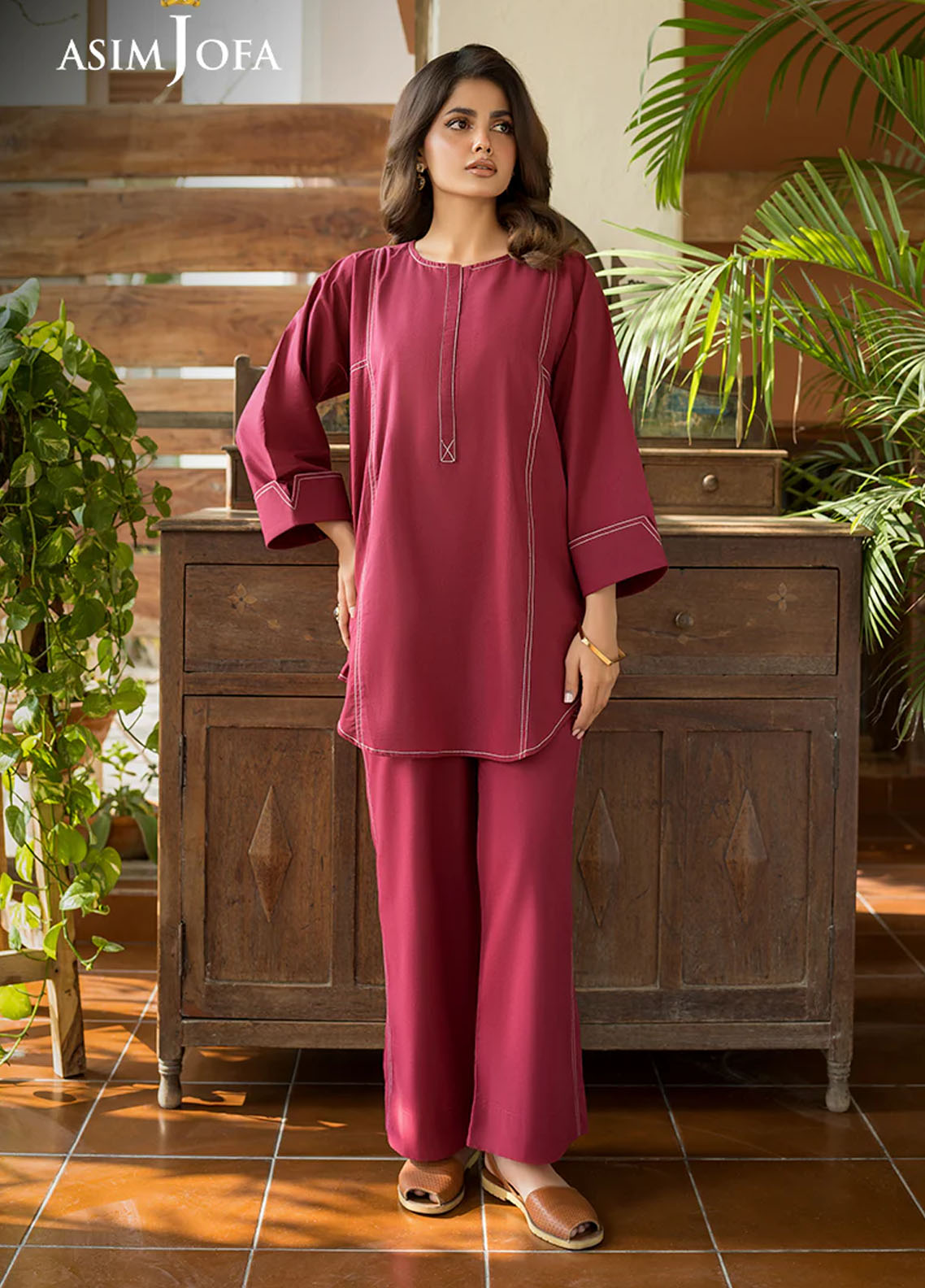 Asim Jofa Pret Solid Cambric 2 Piece Suit AJPB-126