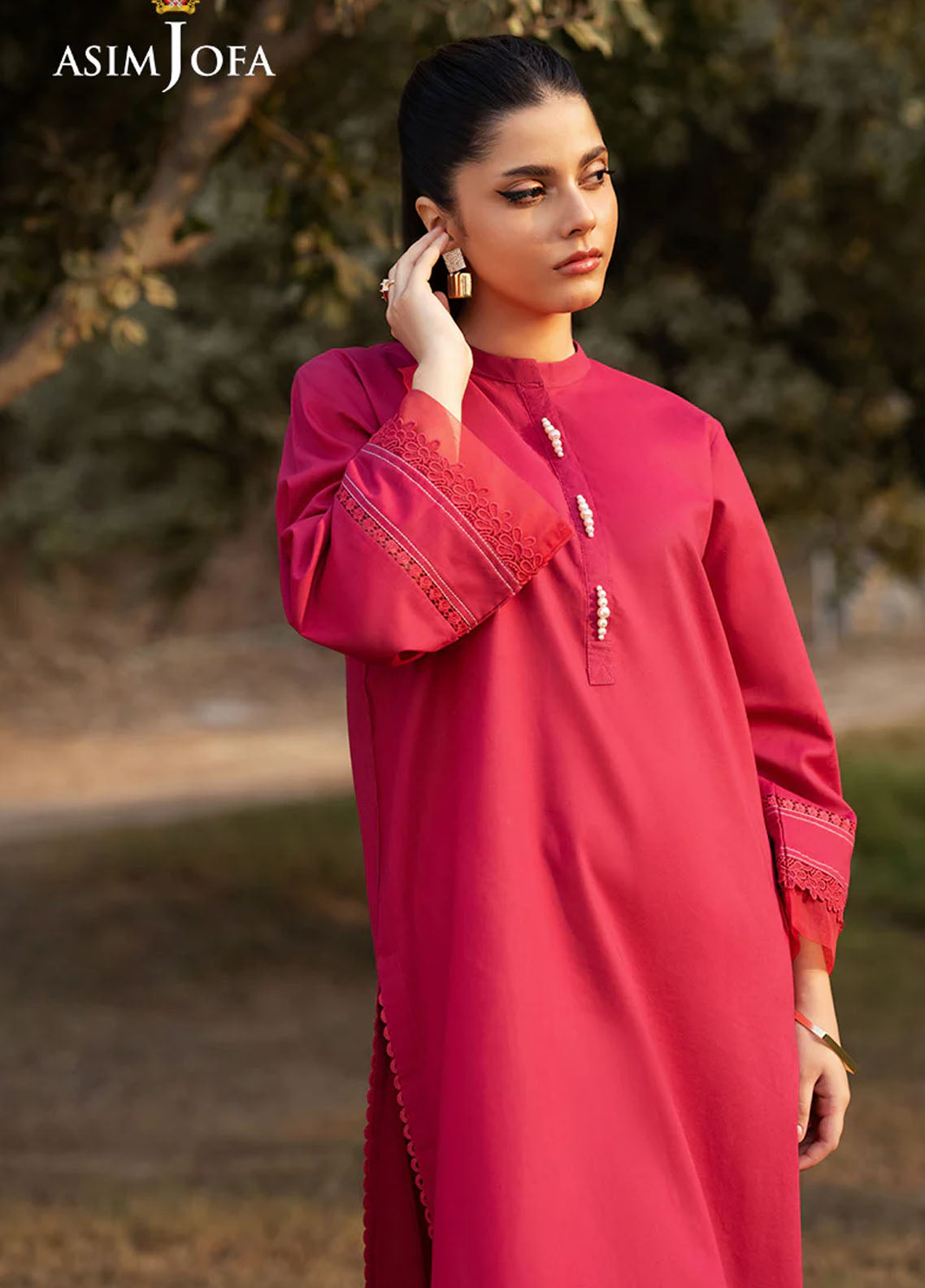 Asim Jofa Pret Solid Cambric Kurti AJPB-92