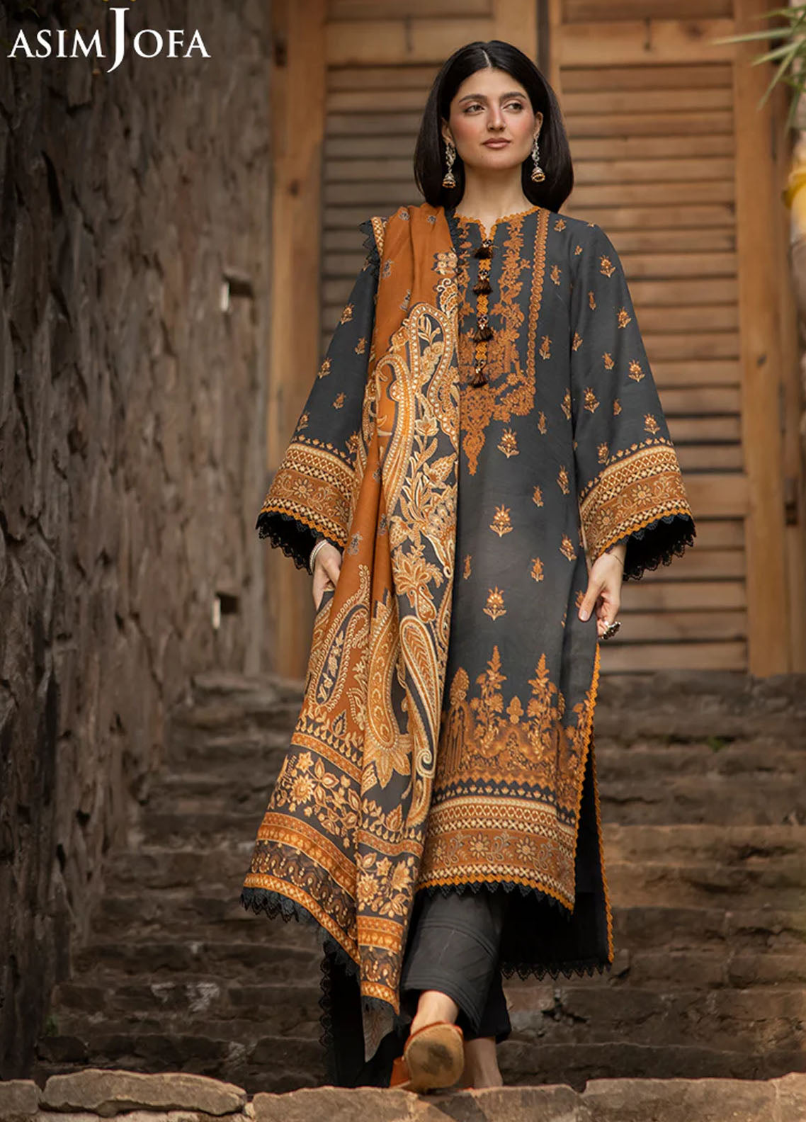 Asim Jofa Unstitched Winter Collection 2024 AJUW-37-UNS