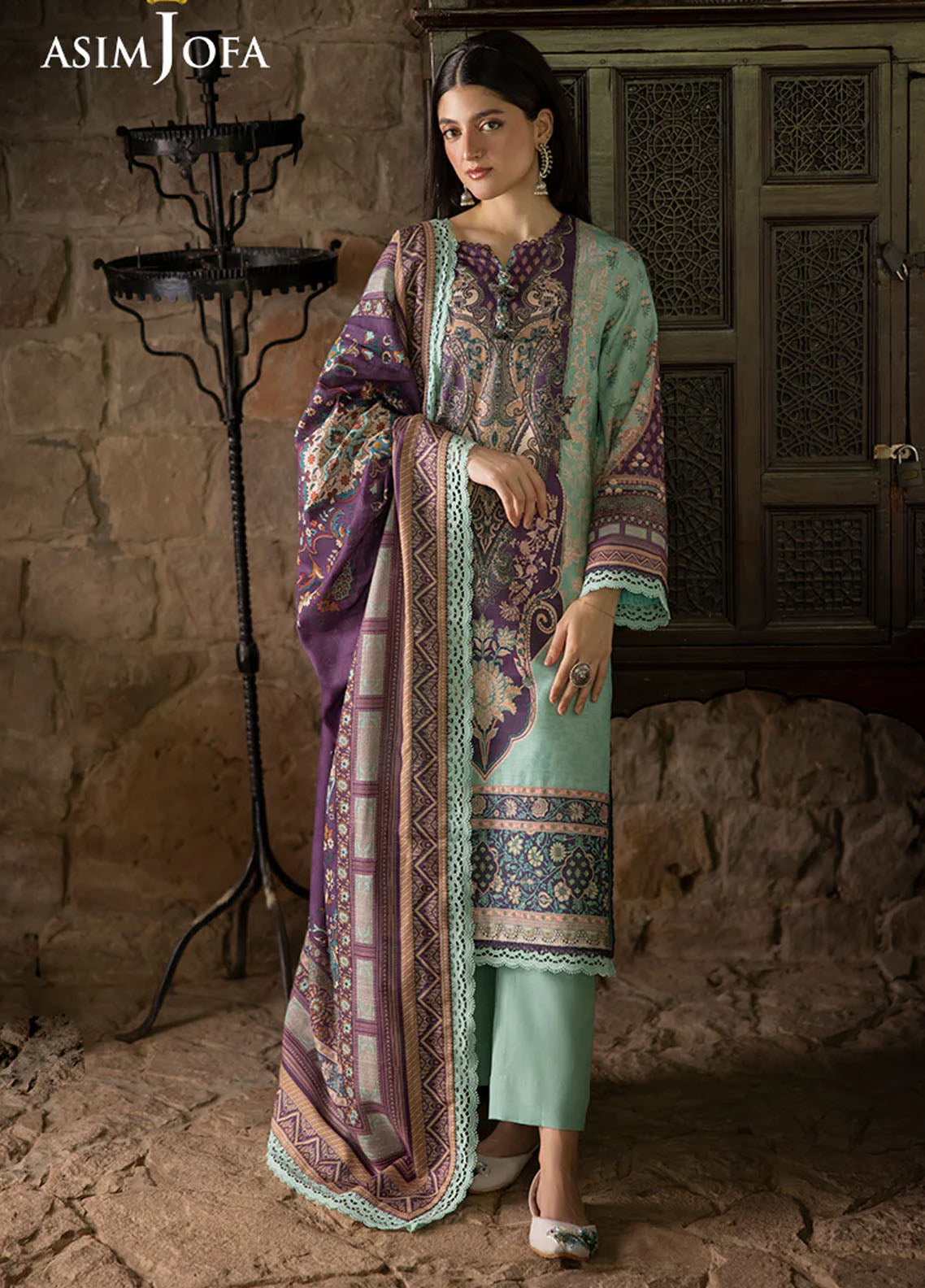 Asim Jofa Unstitched Winter Collection 2024 AJUW-57-UNS